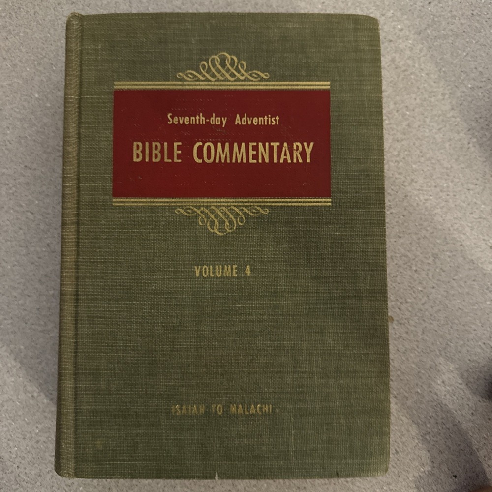 Seventh-Day Adventist Bible Commentary Volume 4 Isaiah To Malachi Hardcover 1955